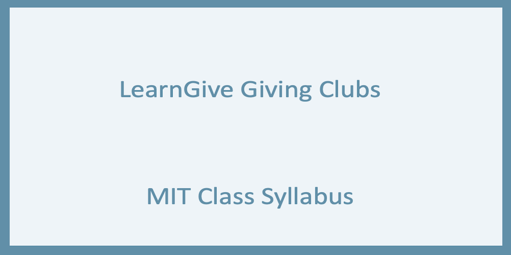 MIT Class Syllabus